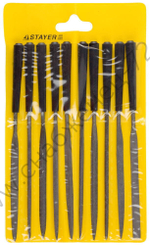 STAYER 140 мм, 10 предм., Набор надфилей (16011-H10)