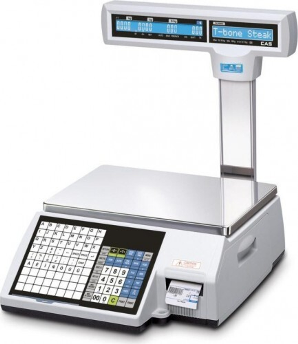 Весы торговые Cas CL5000J-30IP настольные с печатью (rs-232,ethernet) со стойкой 1262744