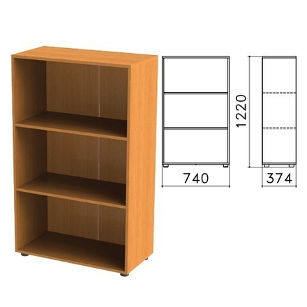 Шкаф (стеллаж) "Фея", 740х370х1220 мм, 2 полки, ШФ13.5