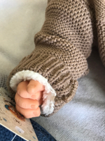 Комбинезон вязаный "АйШах" с мехом (открытые ножки) (Цвет: Молочный, Размер: 26)