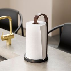 Держатель для бумажных полотенец Bellwood, черный/орех