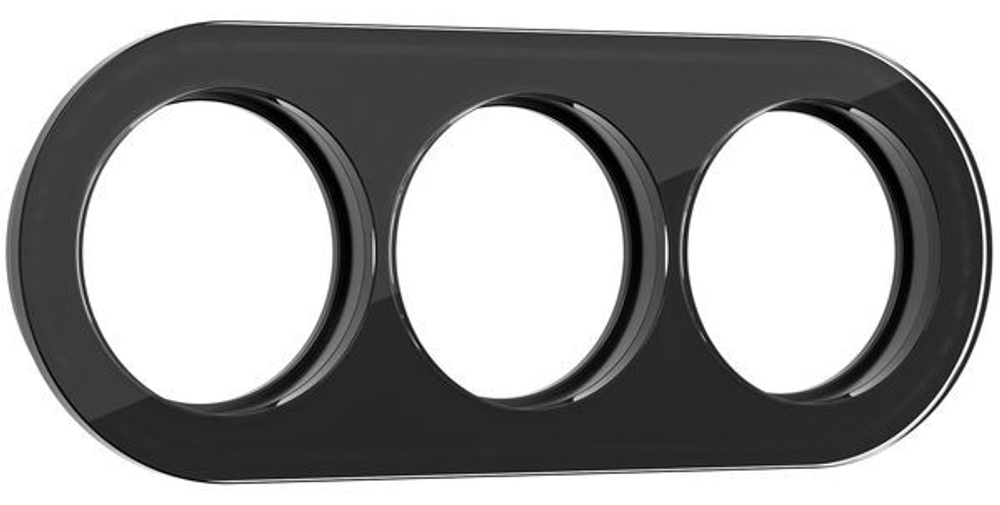 Рамка на 3 поста (Черный)