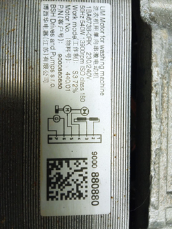 WLG20240OE кт2 Двигатель для стиральной машины Bosch Siemens б/у 6 контактов