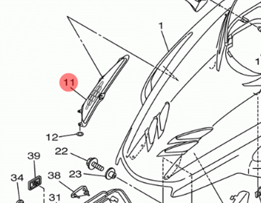 Воздухозаборник для снегоходов Yamaha 8FN771080000