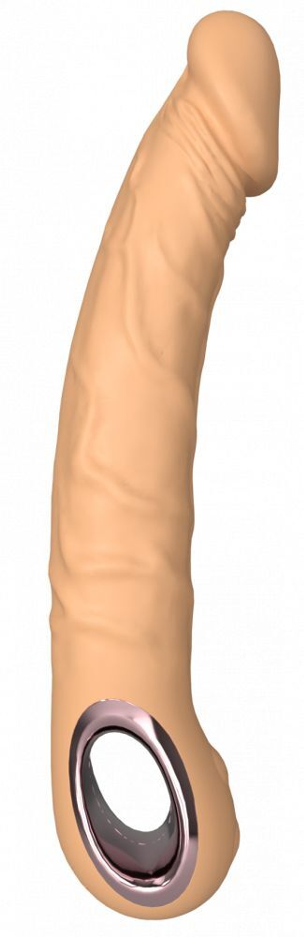 Secwell SW3020Flash – телесный силиконовый вибратор‑реалистик с 10 режимами вибрации, 22 см