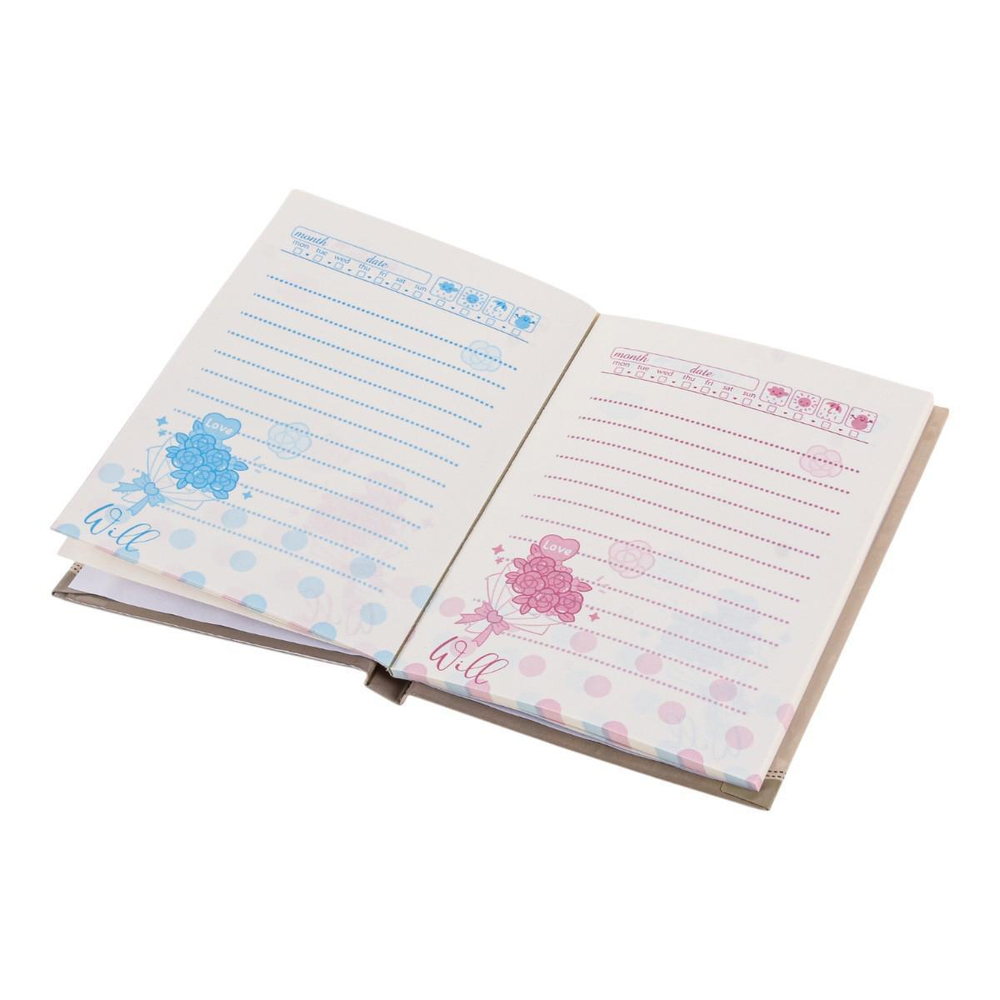 Блокнот "Капибара" в коробке с замком с вырубкой,11,5*14,5 см,48 л.