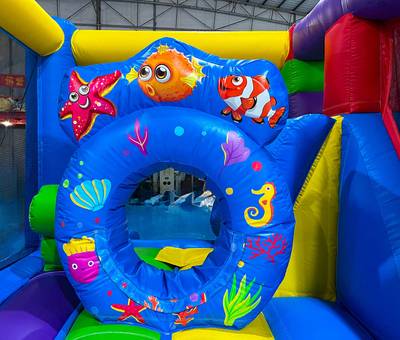 Коммерческий надувной батут «Подводный мир 2» 4*3,5*2,5 м