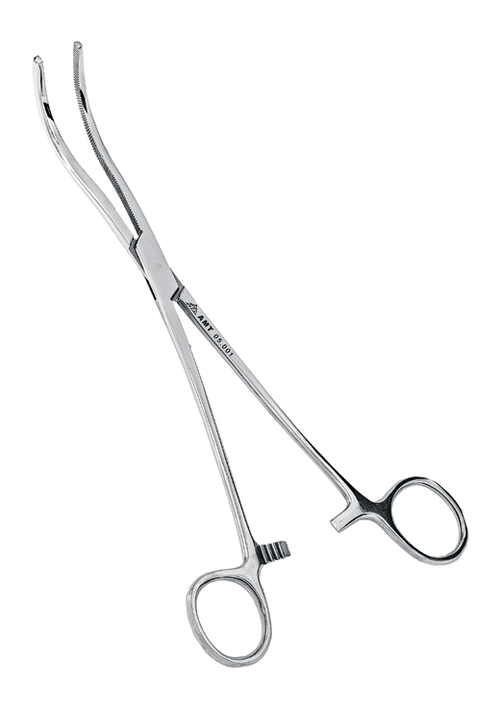 Зажим для почечной ножки изогнутый по радиусу