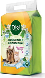 Подстилки впитывающие Triol 45x60 6 шт, 40х50 6 шт