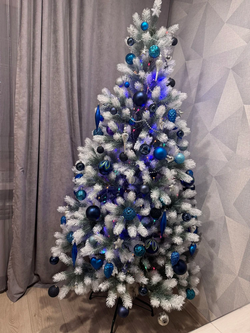 Ель Искусственная Царь елка Алиса бело-голубая 190 см