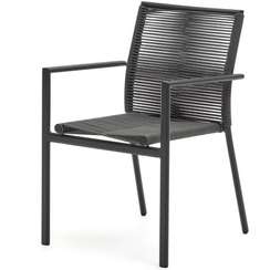 Culip Садовый стул из алюминия и шнура в сером цвете