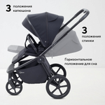 Детская коляска Rant Flex Therm Soft 3 в 1 с автокреслом Miro Black Midnight Black