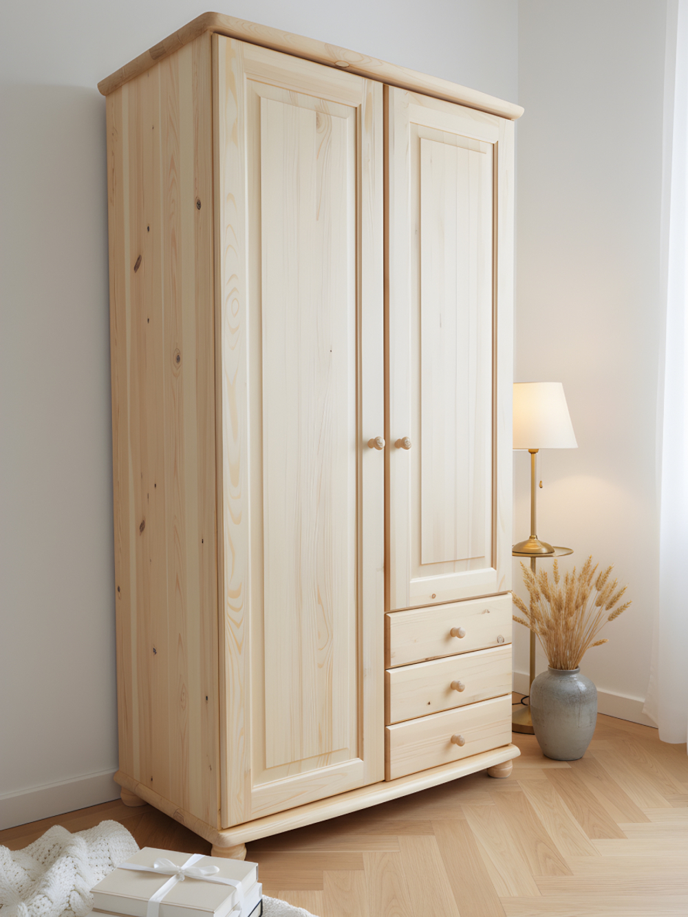 Шкаф 2 двери с ящиками деревянный Фалко