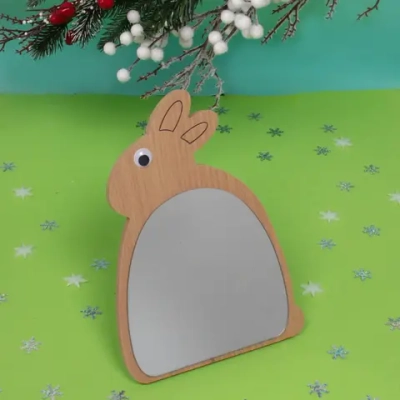 Зеркало настольное с металлической подставкой «Зайка Арчи», 16*23см