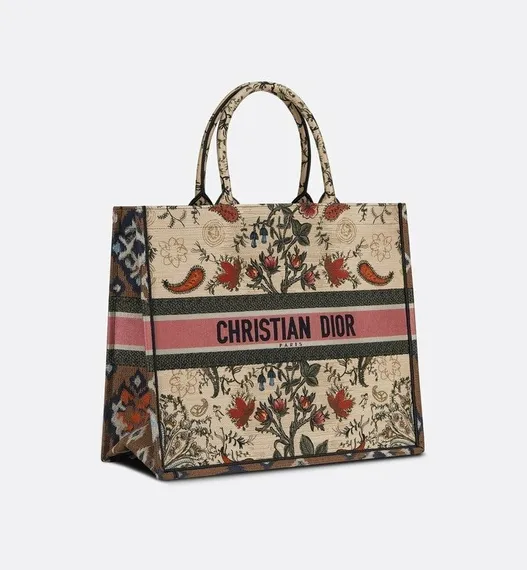 Сумка Dior Book Tote бежевый/красный