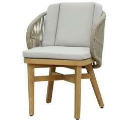 Стул с подушками Mali из массива эвкалипта