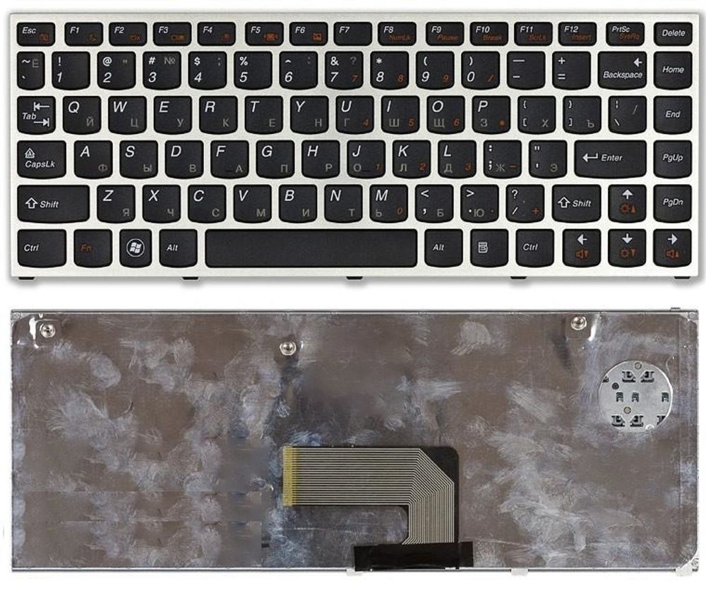 Клавиатура (T2S-RU) для ноутбука Lenovo IdeaPad U460 SERIES (SILVER FRAME)