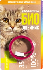 Антипаразитарный БИОошейник для КОШЕК от блох и клещей 35 см