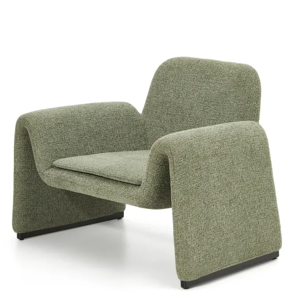 Кресло Melvia из зеленого шенилла