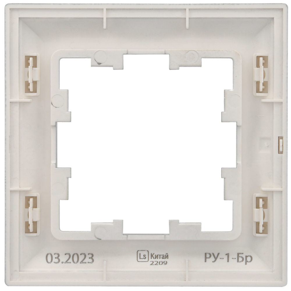 BRITE Рамка 1-местная РУ-1-Бр алюминий/алюминий IEK