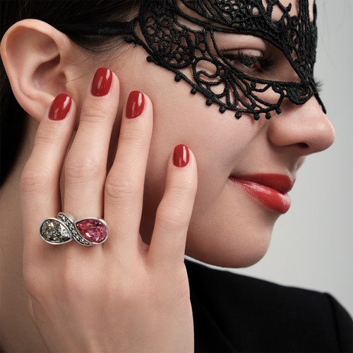 "Шоу" кольцо в серебряном покрытии из коллекции "Подиум" от Jenavi