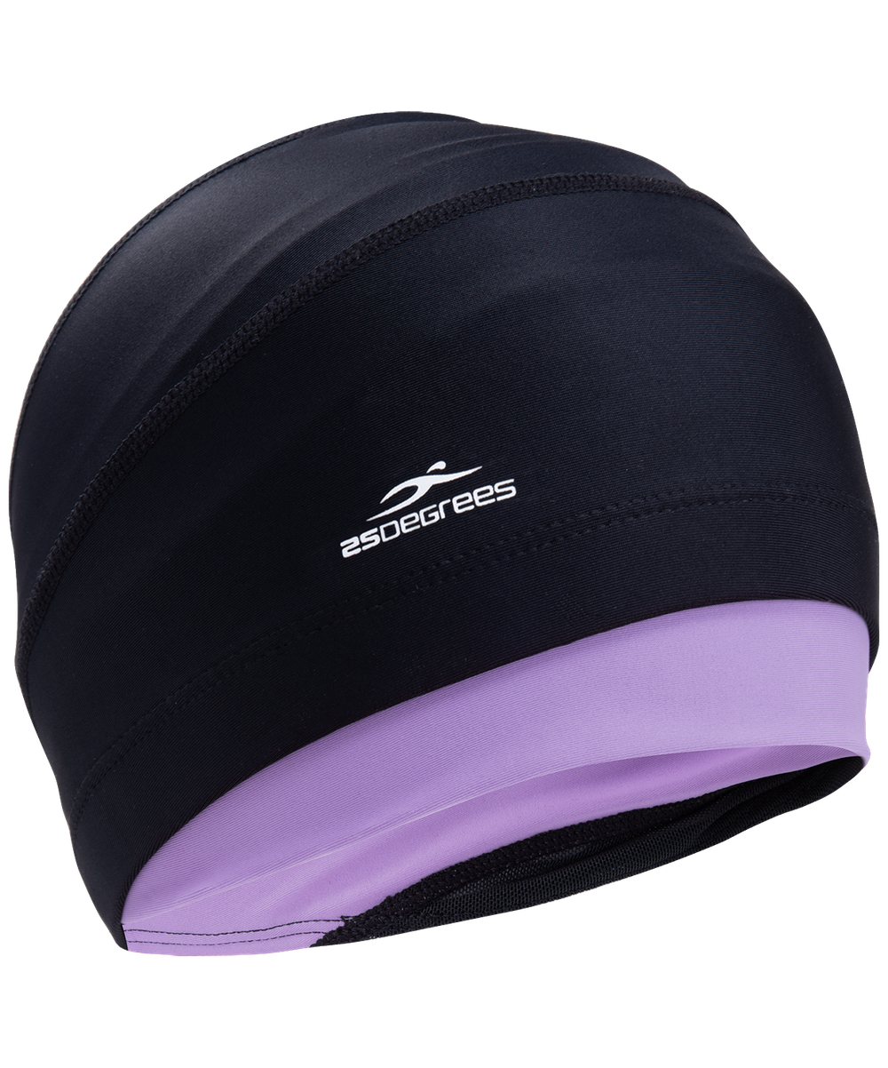 Шапочка для плавания Duplo Black/Lilac, полиамид, для длинных волос