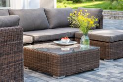 "Лунго" трансформирующаяся лаунж-зона из искусственного ротанга, цвет коричневый