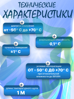 Электронный цифровой термометр BC-T5 с выносным датчиком 1 м