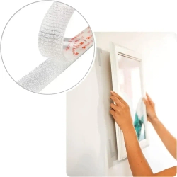 Многоразовая застёжка 3M Dual Lock SJ3560, прозрачная, 25 мм * 1 м / Липучка на клейкой основе, самозацепляющиеся грибки