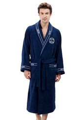 Банный мужской халат MARINE синий