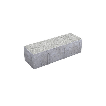 Тротуарная плитка ПРЯМОУГОЛЬНИК 300х100 мм - Гранит Белый