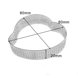 Сердце для выпечки перфорированное 8x8 см, h=2 см