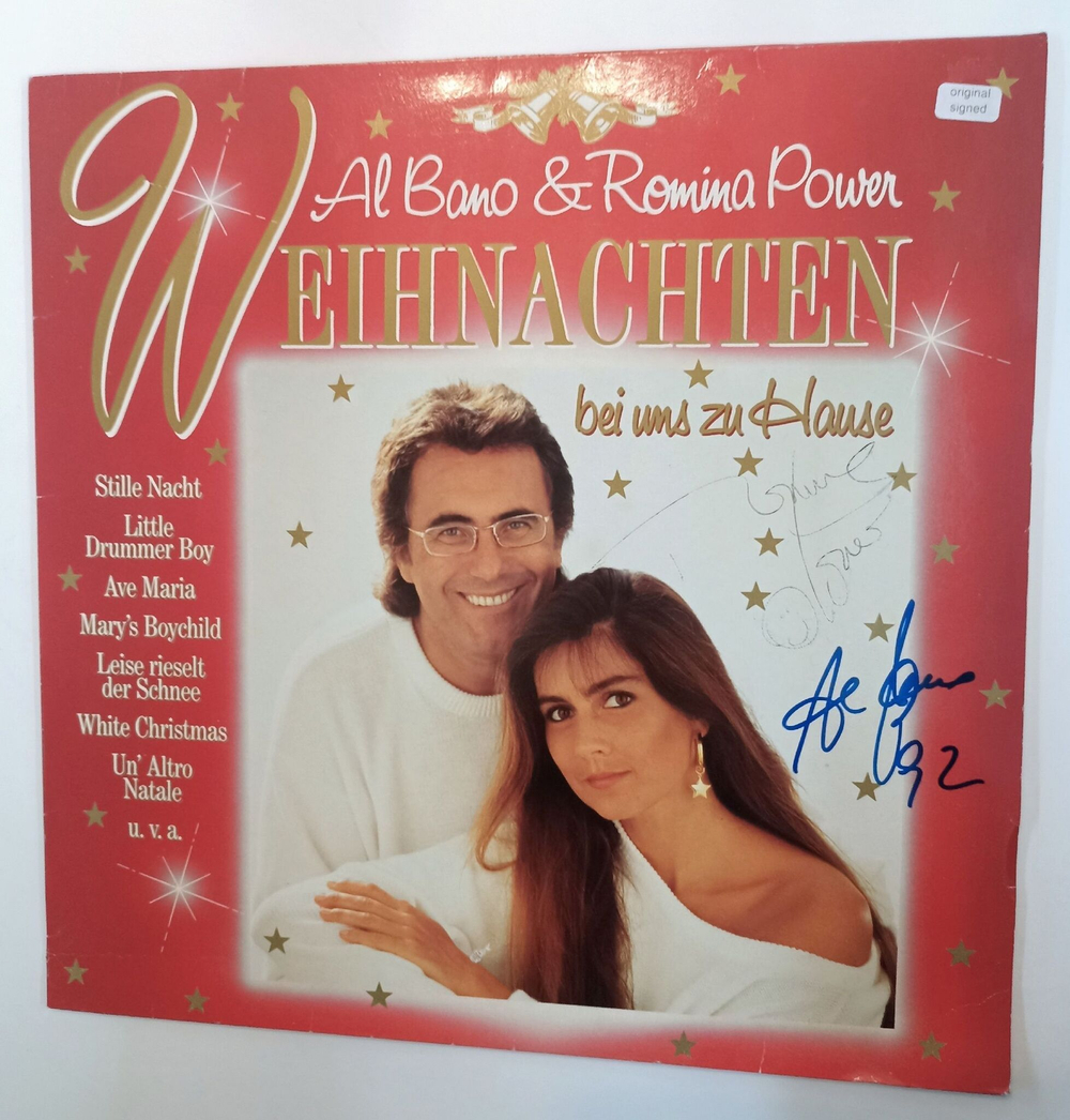 Винтажная виниловая пластинка Al Bano & Romina Power Christmas Album (с афтографами) (Germany 1990)