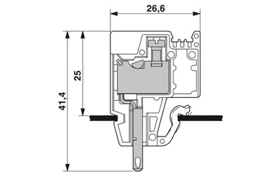 0706508 - DFK-2,8-FRONT 2,5 - Проходная клемма через стенку