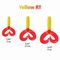 Твистер Credo Double Tail 2,95&#39;/7,5 см Yellow RT 7шт. (HS-12-038) Helios