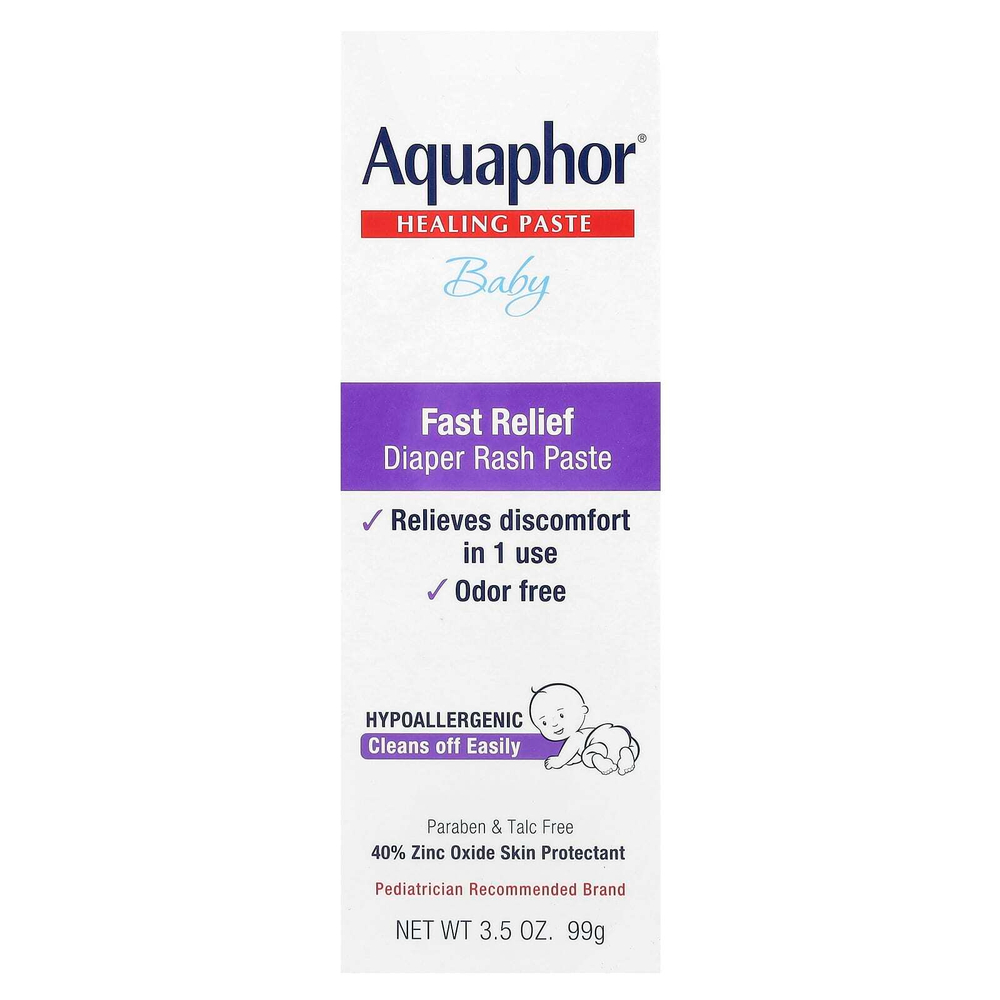 Aquaphor, лечебная мазь для детей, быстрое устранение опрелостей от подгузников, 99 г (3,5 унции)