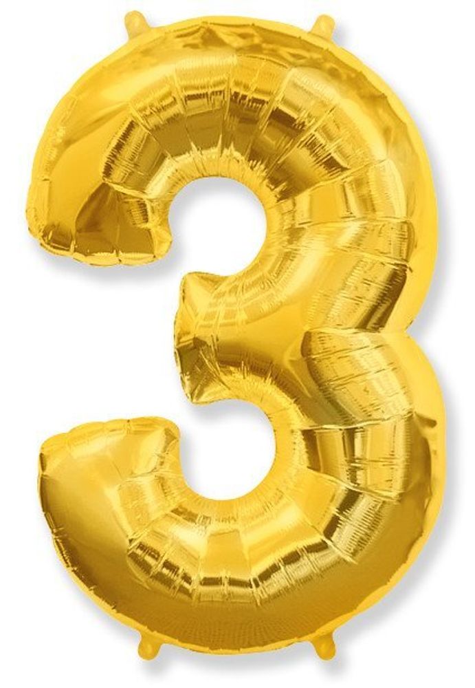 Цифра "3" золото