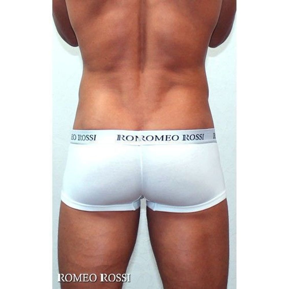 Мужские трусы хипсы белые Romeo Rossi Comfort Boxer Brief RR5001-01