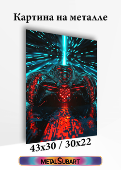 Картина на стену на металле от MetallSubArt "Машина"