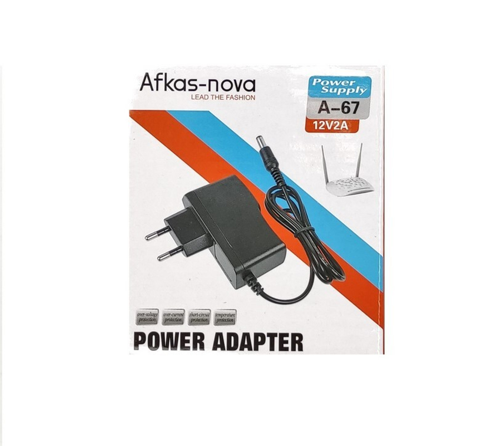 Сетевая зарядка Afkas-nova A-67  12V 2A (5.5*2.5)