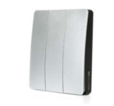 Кинетический выключатель на три зоны (накладной) серебро