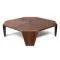 Журнальный столик Nidji 100х100х30, шпон орех