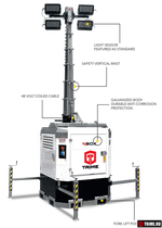 Осветительная вышка TRIME X-Box 4x320W 48V LED дизельная - [8.5 м / Kubota]