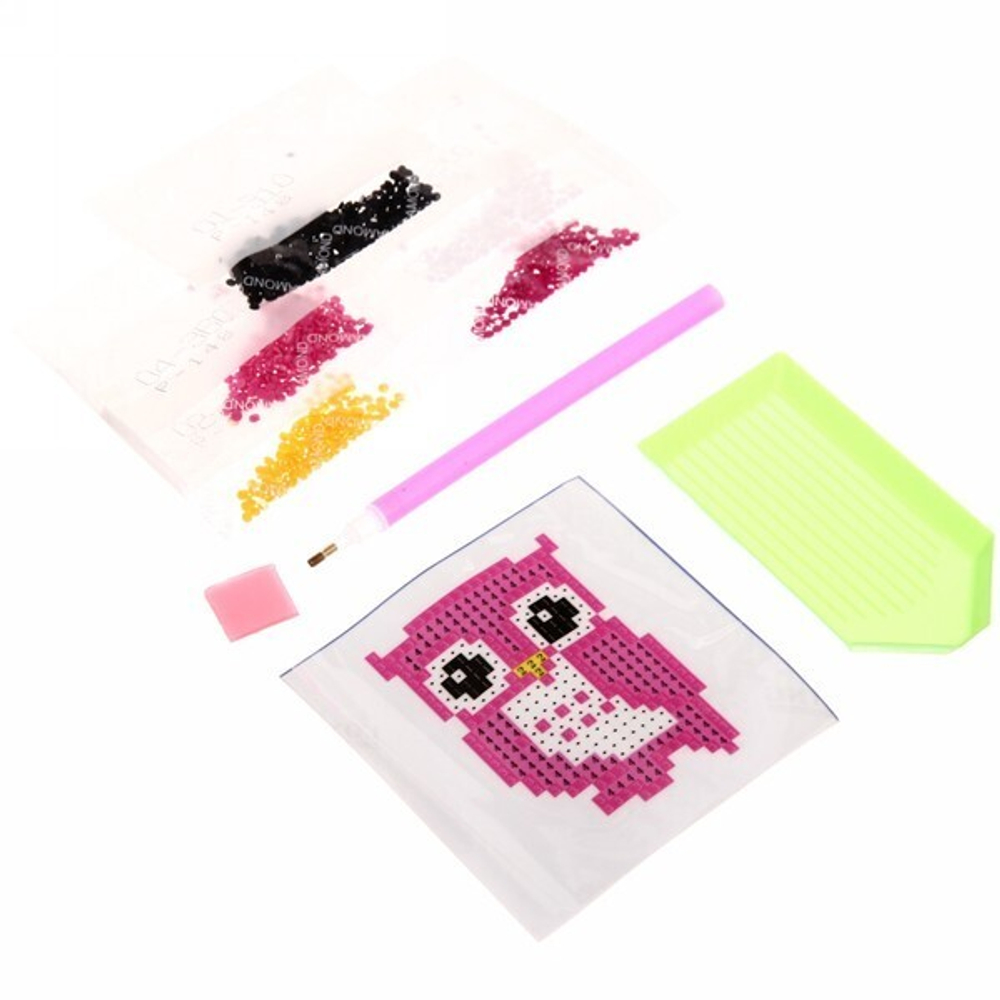 Алмазная мозаика 9*9см «Сова» P148