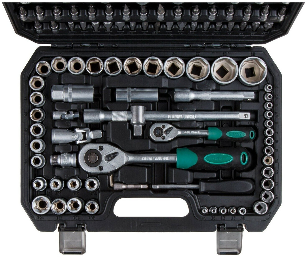 Набор головок и бит 108пр. Волат (1/4", 1/2", 6 граней) (18520-108)