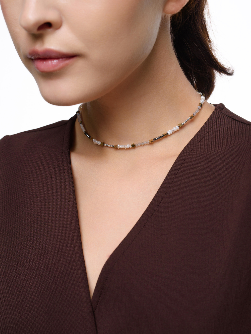 Чокер "Starry Pearl Mix" Gold