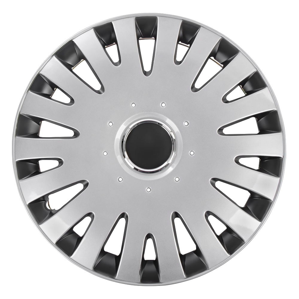 Колпаки R15 Vega 4шт (серебристо-черно матовые) ABS-пластик ARNEZI A0702058