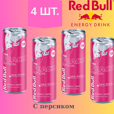 Энергетический напиток Red Bull Peach Edition, 250 мл, 4 шт. - Red Bull