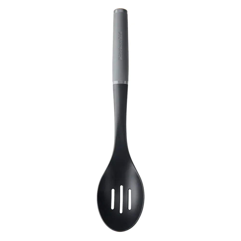 KitchenAid Классическая кухонная ложка с отверстиями серого цвета