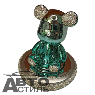 Ароматизатор-игрушка -на торпеду- Мишка - YC-14SGG серебристо-зеленый